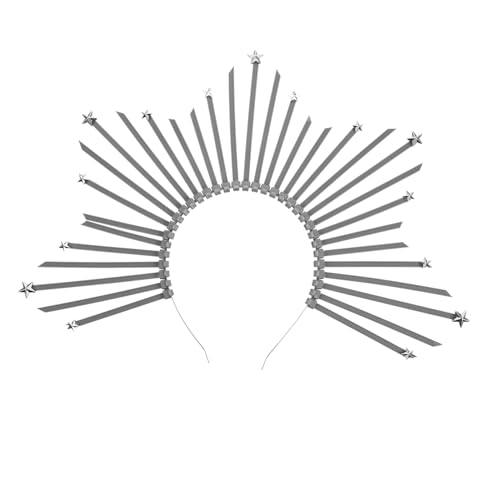 FONDOTIN Elegantes Damen Haarreif Stirnband aus Hochwertigem Kunststoff Bequemer Halobrillen kopfschmuck für Party und Kostüm Langlebig Einfach zu Tragen Stilvoller Heiligenschein für von FONDOTIN