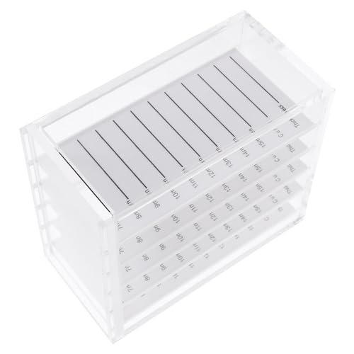 FONDOTIN Eyelash Organizer Box Aus Transparentem Acryl Fünf-schichten Aufbewahrungsbox Für Falsche Wimpern Praktischer Und Eleganter Wimpern Lagerhalter Für Alltag Schminktisch- von FONDOTIN