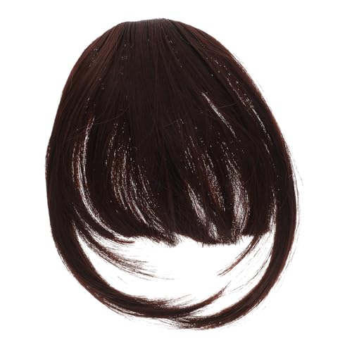 FONDOTIN Falsche Haarfransen Extensions Clip in Haarteil aus Hitzebeständigem Material Unsichtbar und Leicht Geeignet für Damen Gesichtsformen Sicherer Verrutschen von FONDOTIN