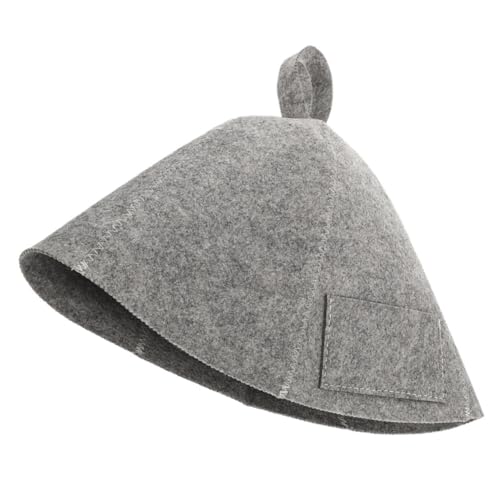 FONDOTIN Saunamütze Damen Saunahut Herren Filz Filz Sauna Hut Für Damen Und Herren Hochwertige Tragbare Saunakappe Aus Dickem Filz Schnelltrocknend Ideal Als Duschzubehör Schützt Vor Nassem Haar von FONDOTIN