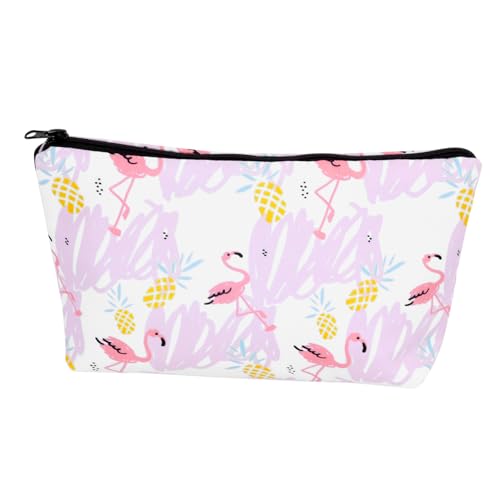 FONDOTIN Flamingo Kosmetiktasche Damen Leichtes Reise Make Up Organizer Taschen Handtasche Outdoor Waschbeutel für Camping und Badezimmer Tragbar und Langlebig als von FONDOTIN