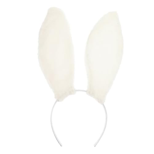 FONDOTIN Flauschiger Hasenohren Haarreif aus Party Kopfschmuck für Mädchen und Erwachsene Faltbar für Cosplay Geburtstag Weihnachten und Festliche Anlässe Zufällige Farbe Zufällige Farbe von FONDOTIN