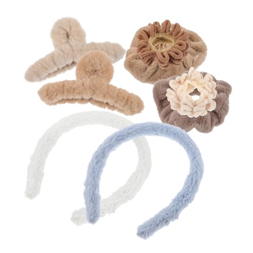 FONDOTIN Fluffiges Haaraccessoire Set Teilig mit Plüsch Haarbändern Weichen Haargummis und Haarclip Geeignet für Damen Mädchen und zu Dickem Lockigem und Glattem Haar FONDOTIN Fluffiges Haaraccessoire Set Teilig mit Plüsch Haarbändern Weichen Haargummis und Haarclip Geeignet für Damen Mädchen und zu Dickem Lockigem und Glattem Haar von FONDOTIN