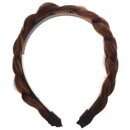FONDOTIN Geflochtener Haarreifen Breit Rutschfest Eleganter Haarschmuck für Mädchen und Damen Modisches Stirnband für Alltag und Besondere Anlässe Geschenkidee für Frauen und Freundinnen von FONDOTIN