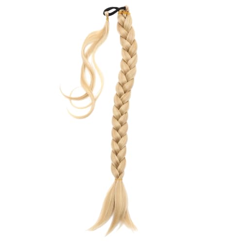 FONDOTIN Geflochtener Pferdeschwanz Haarverlängerung Wrap Around mit Haargummi Realistische Synthetische Haarteile für Frauen Volumen und Styling für Alltag Party Cosplay und Hochzeit von FONDOTIN