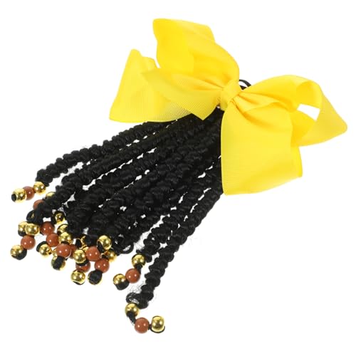 FONDOTIN Geflochtener Ponytail Haarverlängerung Beaded Synthetic Hairpiece Leicht Komfortabel Damen Haarteil für Party Alltag Reise DIY Styling von FONDOTIN