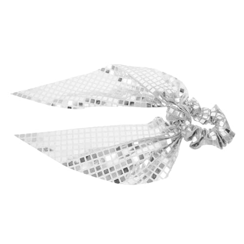 FONDOTIN Glitzernde Haargummis mit Schleifenband Funkelnde Haarspiralen für Damen Eleganter Haarschmuck für Hochzeit Party und Alltag Hochwertiges Sequin Accessoire von FONDOTIN