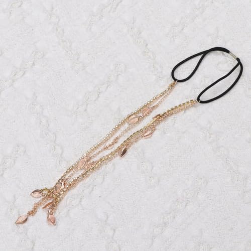 FONDOTIN Goldfarbenes Leaf Head Chain Stirnband mit Strassbesatz Mehrlagiges Haarschmuck accessoire für Damen Brautschmuck und Party kopfschmuck Verstellbar und Handgefertigt aus Legierung FONDOTIN Goldfarbenes Leaf Head Chain Stirnband mit Strassbesatz Mehrlagiges Haarschmuck accessoire für Damen Brautschmuck und Party kopfschmuck Verstellbar und Handgefertigt aus Legierung von FONDOTIN