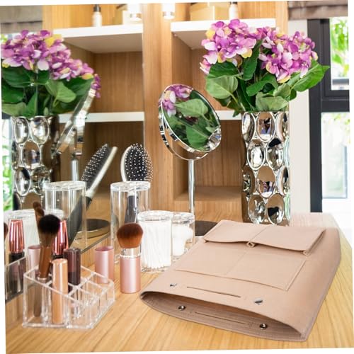 FONDOTIN Große Filz Kosmetiktasche mit Hoher Kapazität Kratzfest Vielseitig Nutzbar für Make Up Lippenstifte und Mehr Stabile Verdeckte Verschlüsse Langlebiger Organizer für Damen und von FONDOTIN