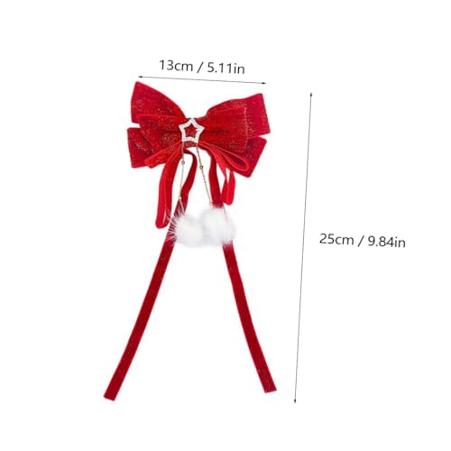 FONDOTIN Große Haarschleife Haarklammer mit Pompon Damen Haarspange Schleifenclip für Frauen Mädchen Festliche Haarschmuck Hochzeit Party Alltag von FONDOTIN