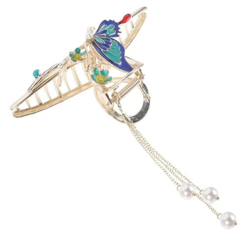 FONDOTIN Große Schmetterling Haarklammer mit Quaste Damen Haarklammer für Dickes und Langes Haar Rutschfeste Metall Haarspange Fest Haltend für Alltag und Party von FONDOTIN