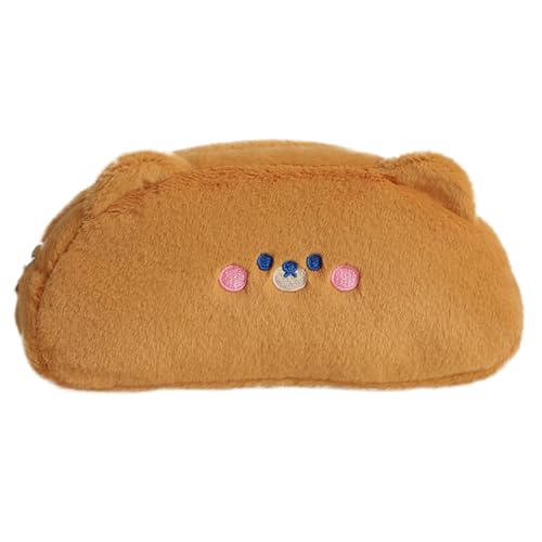 FONDOTIN Großes Cartoon Federmäppchen Plüsch Stiftetasche mit Reißverschluss Robuster Organizer für Schule und Kosmetik Vielseitige Aufbewahrungstasche für Stifte Pinsel und Zubehör von FONDOTIN