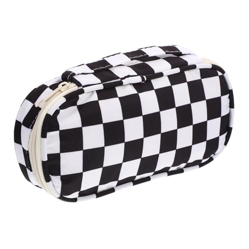 FONDOTIN Großes Federmäppchen Schachbrettmuster Schreibwaren Aufbewahrungstasche Stifthalter Mäppchen für Schule Büro Vielseitig Leicht Tragbar Robust FONDOTIN Großes Federmäppchen Schachbrettmuster Schreibwaren Aufbewahrungstasche Stifthalter Mäppchen für Schule Büro Vielseitig Leicht Tragbar Robust von FONDOTIN