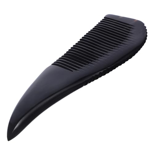 FONDOTIN Haarbürste aus Wasserbüffelhorn für Männer und Tragbarer Massagekamm für Grobzahn Haarkamm zur Verbesserung Blutzirkulation Vorbeugung von Haarausfall von FONDOTIN