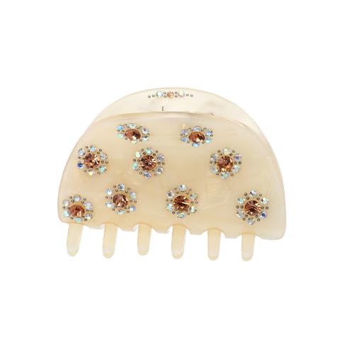 FONDOTIN Haarkralle mit Strasssteinen Halbrund Rutschfest Starker Griff für Damen und Mädchen Modisches Haaraccessoire für Einfache Frisuren Party und Alltag Geeignet FONDOTIN Haarkralle mit Strasssteinen Halbrund Rutschfest Starker Griff für Damen und Mädchen Modisches Haaraccessoire für Einfache Frisuren Party und Alltag Geeignet von FONDOTIN