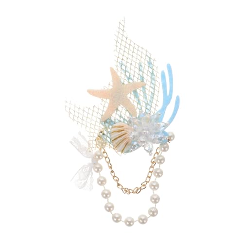 FONDOTIN Haarschmuck Meerjungfrau Stern Haarspange mit Strasssteinen Stilvolle Haarnadel für Damen für Hochzeit Party Abendveranstaltung Modisches Accessoire für Alltag und Festlichkeiten von FONDOTIN