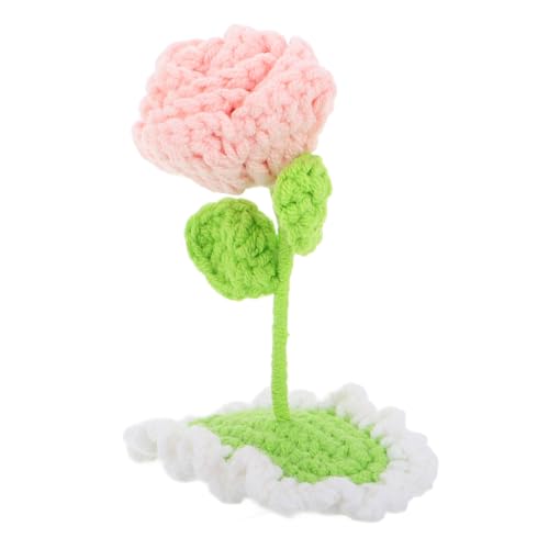 FONDOTIN Handgefertigte Häkelrosen Haarspangen Stabile Flache Haarklammern mit Sicherem Griff Eleganter Blumen Haarschmuck für Frauen und Mädchen Langlebig und Formbeständig für Jeden von FONDOTIN