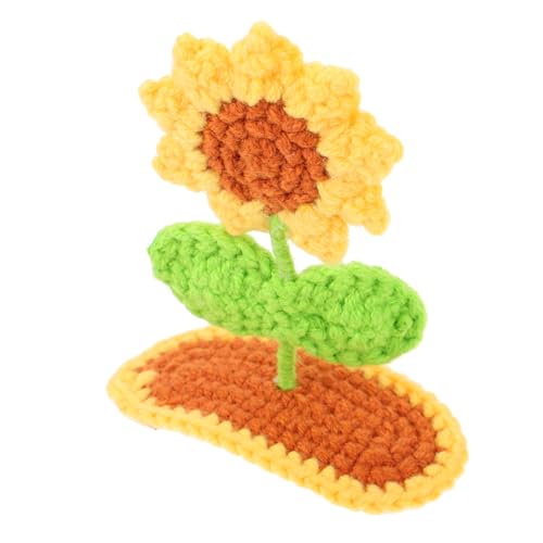 FONDOTIN Handgefertigte Sonnenblumen haarspange aus Wolle und Metall Dreidimensionales Design Komfortabel und Haarschonend Modisches Accessoire für Damen und Mädchen Vielseitig Einsetzbar von FONDOTIN