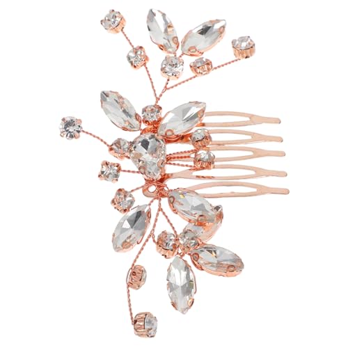 FONDOTIN Handgefertigter Braut Haarkamm mit Strassbesetztem Rosen Gold Eleganter Hochzeits Haarschmuck für Damen Vielseitiger Schmuck für Stilvolle Brautfrisuren Romantisches Accessoire FONDOTIN Handgefertigter Braut Haarkamm mit Strassbesetztem Rosen Gold Eleganter Hochzeits Haarschmuck für Damen Vielseitiger Schmuck für Stilvolle Brautfrisuren Romantisches Accessoire von FONDOTIN
