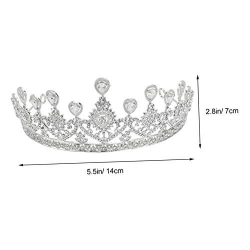 FONDOTIN Hochzeits Haarschmuck Brautkrone Silber Filigrane Tiara für Braut Eleganter Kopfschmuck für Besondere Anlässe Leicht und Bequem Geeignet für Hochzeit Party Abschlussball von FONDOTIN