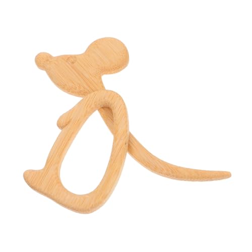 FONDOTIN Holz Brosche Maus Motiv Kreative Tier Brosche Handgefertigter Holz Anstecker für Kleidung Schals Rucksäcke Leichter Langlebiger Vintage Anhänger für von FONDOTIN