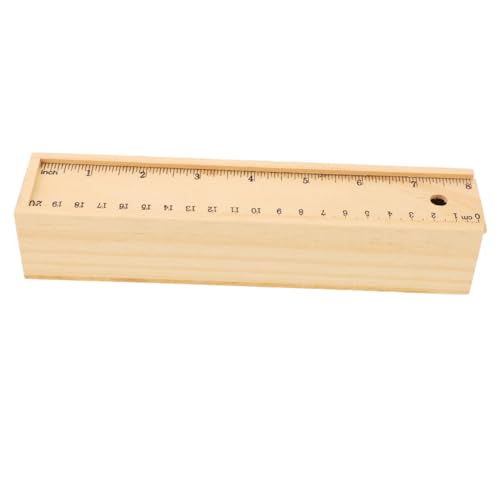 FONDOTIN Holz Federmäppchen mit Schublade Großer Stauraum Langlebige und Umweltfreundliche Stiftebox für Rechteckiges Design Vielseitig für Schreibwaren und Kleine Gegenstände für Schule von FONDOTIN