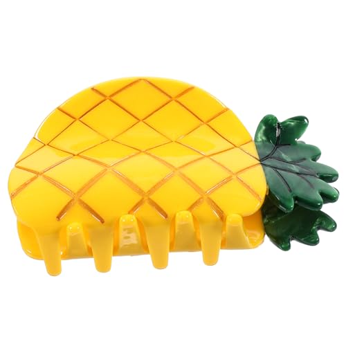FONDOTIN Kleine Haarspange Ananas Form Haarklammer Aus Essigsäurefolie Rutschfest Süße Frucht Haarschmuck Für Damen Frisuren Accessoires von FONDOTIN