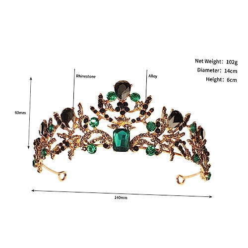 FONDOTIN Kristallkrone Braut Tiara mit Farbigen Wassersteinen Leichter Legierungs Kopfschmuck für Hochzeit Party und Festliche Anlässe Haaraccessoire für Braut und Gäste von FONDOTIN