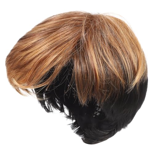 FONDOTIN Kurze Bob Perücke mit Natürlichem Ponyersatz für Damen Atmungsaktiv Leicht und Bequem Synthetisches Haar in Ingwerfarbe für Alltag Party und Cosplay von FONDOTIN