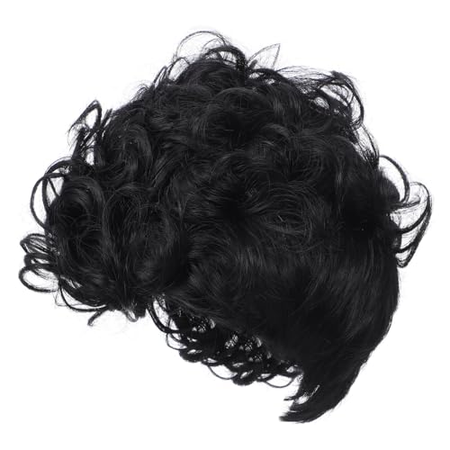 FONDOTIN Kurzhaarperücke für Damen Verstellbare Träger Kurze Lockige Pixie-Perücke mit Natürlichem Ponyersatz Atmungsaktive Synthetische Fasern Modisch für Alltag Cosplay Partys und von FONDOTIN