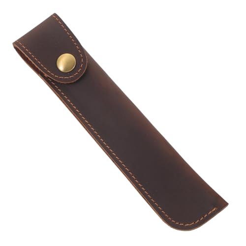FONDOTIN Leder Stiftsleeve Vintage Handgefertigt Stifttasche Schutzetui Für Füllfederhalter Kugelschreiber Tragbar Braun von FONDOTIN