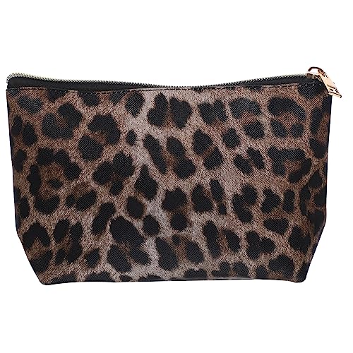 FONDOTIN Leopard Kosmetiktasche für Damen Kleine Make Up Organizer mit Reißverschluss Multifunktionale Reisetasche für Kosmetik Toilettenartikel und Schmuck Praktischer Reisebegleiter im von FONDOTIN