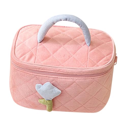 FONDOTIN Luxuriöse Corduroy Kosmetiktasche Damen mit Großem Innenraum Weichem Material und Multifunktionaler Aufbewahrung für Make Up Schmuck und Kleine Accessoires Trendige Schminktasche von FONDOTIN