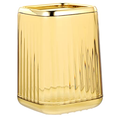 FONDOTIN Makeup Pinselhalter mit Kreativem Design Kosmetischer Organizer für Schreibtisch Dekorativer Stifthalter aus Langlebigem Material Amberfarbe für Kosmetik und Schreibwaren von FONDOTIN