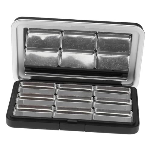 FONDOTIN Mattschwarze Magnetische Lidschatten und Lippenstift Aufbewahrungsbox Leerer Multi Kosmetik Organizer DIY Blush und Foundation Palette Tragbar für Schminktisch und Reise von FONDOTIN