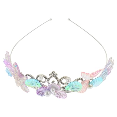 FONDOTIN Meerjungfrau Haarreif mit Muschel Strassdekor Langlebig und Komfortabel für Party Festival und Familienfeiern Bezaubernder Kopfschmuck für Damen und Mädchen von FONDOTIN