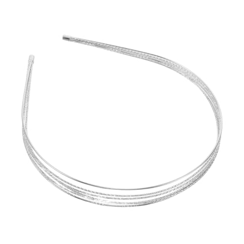 FONDOTIN Mehrlagiges Metall Haarband Damen Dünn Leicht Modisch Vielseitig Stylisches Haarreif Haaraccessoire Silber Elegant Kombinierbar von FONDOTIN