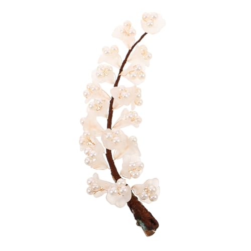 FONDOTIN Metall Haarclip Blume Haarspange mit Perlendekor Haarklammer für Frauen Mädchen Traditionelle Chinesische Handwerkskunst Haarschmuck für Hanfu und Alltag von FONDOTIN
