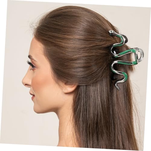 FONDOTIN Metall Haarklammer Schlangenform mit Strass Krallenklammer für Damen Eleganter Haarschmuck Langlebig Haltend Geeignet für Verschiedene Frisuren und Anlässe von FONDOTIN
