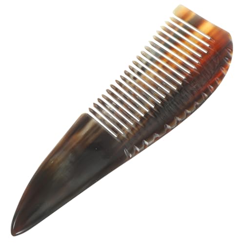 FONDOTIN Natürlicher Horn Haarkamm für Damen Glatte Oberfläche Strapazierfähig und Bruchsicher Massagekamm zur Kopfhautpflege Schonend für Haare für Locken und Empfindliche Kopfhaut von FONDOTIN