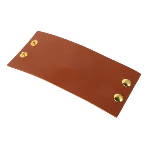 FONDOTIN PU Leder Haarband mit Metallverschluss Retro Vintage Haarschmuck für Mädchen und Frauen Weicher Bequemer Haarhalter für sicheren Sitz im Alltag Stylisches Accessoire in Hellbraun von FONDOTIN