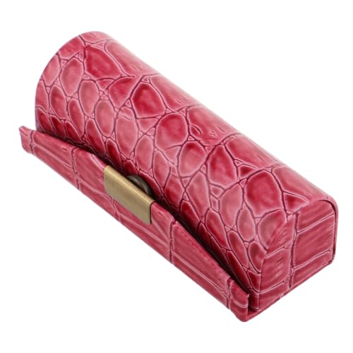 FONDOTIN PU Lippenstift Etui mit Integriertem Spiegel Weiches und Strapazierfähiges PU Material Kompakte Lippenstifthalterung für Damen Tragbare Make Up Aufbewahrung für Reisen Praktische von FONDOTIN