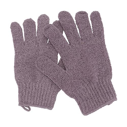 FONDOTIN Peelinghandschuh Fünf Finger Duschhandschuh Waschhandschuh zum Körperpeeling Dehnbar Einseitig Verwendbar für Männer Frauen Sanftes Peeling mit Seife und Duschgel von FONDOTIN
