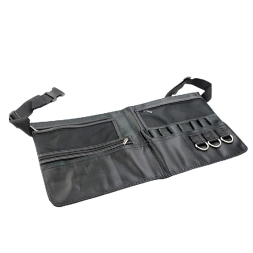 FONDOTIN Professionelle Makeup Pinsel Waist Bag Tragbar mit Verstellbarem Gürtel Fächer Reißverschlusstaschen Pinselhalter für Tools Geeignet für Fotomakeup und Kosmetikerinnen von FONDOTIN