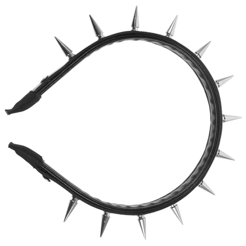 FONDOTIN Punk Gothic Nieten Stirnband Damen Schwarzes Spitzes Haarband mit Rivets Modischer Kopfschmuck für Party Festival und Alltag Verstellbar und Leicht Robustes Material für FONDOTIN Punk Gothic Nieten Stirnband Damen Schwarzes Spitzes Haarband mit Rivets Modischer Kopfschmuck für Party Festival und Alltag Verstellbar und Leicht Robustes Material für von FONDOTIN