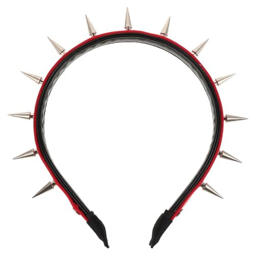 FONDOTIN Punk Stirnband Damen Spitzig Leichter Kopfschmuck für Partys Performance Alltag Modisches Rotes Gothic Accessoire Stabil Bequem und Einzigartig von FONDOTIN