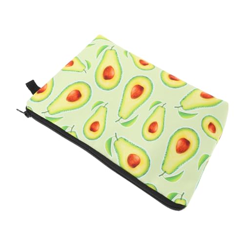 FONDOTIN Retro Avocado Kosmetiktasche aus Polyester Tragbarer Kulturbeutel für Damen und Herren Multifunktionale Aufbewahrungstasche für Toilettenartikel und Make up Robust und Leicht zu von FONDOTIN