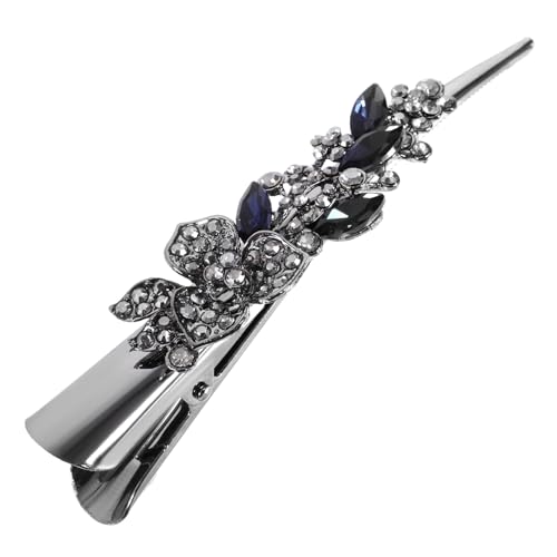 FONDOTIN Rhinestone Haarklammer Frauen Vintage Blumen Haarschmuck Großer Glitzer Clip Strassbesetzt Eleganter Haarspangen für Party Alltag Festlicher Look von FONDOTIN