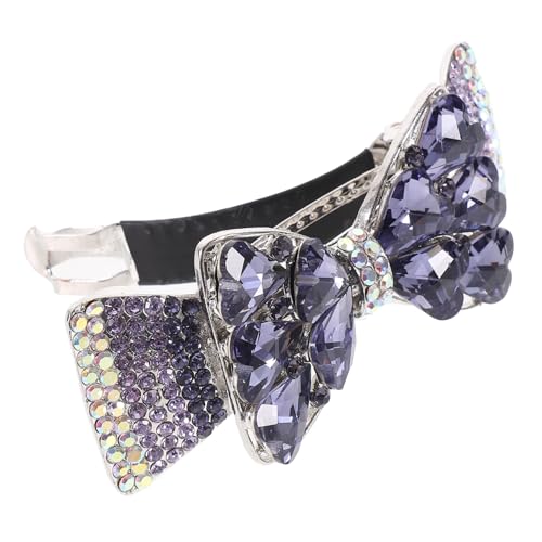 FONDOTIN Rhinestone Haarklammer mit Schleifen Design Großer Metallischer Haarclip für Damen Funkelnder Haarschmuck für Hochzeit Party und Alltag Langlebiger Eleganter Strass Haarspange von FONDOTIN