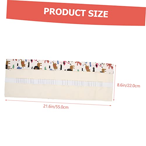 FONDOTIN Rollmäppchen aus Canvas mit Fächern Multifunktionaler Leichter Stifterollen Organizer für Künstler Tragbare Aufbewahrung für Buntstifte Zeichnen und Schreiben Praktischer Roll Up von FONDOTIN